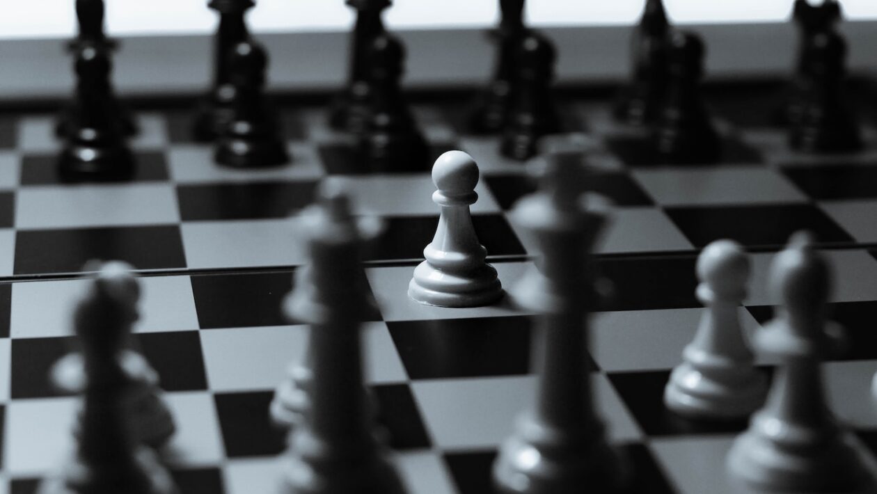 chess pieces on chess board