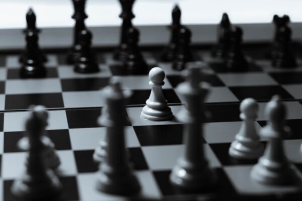 chess pieces on chess board