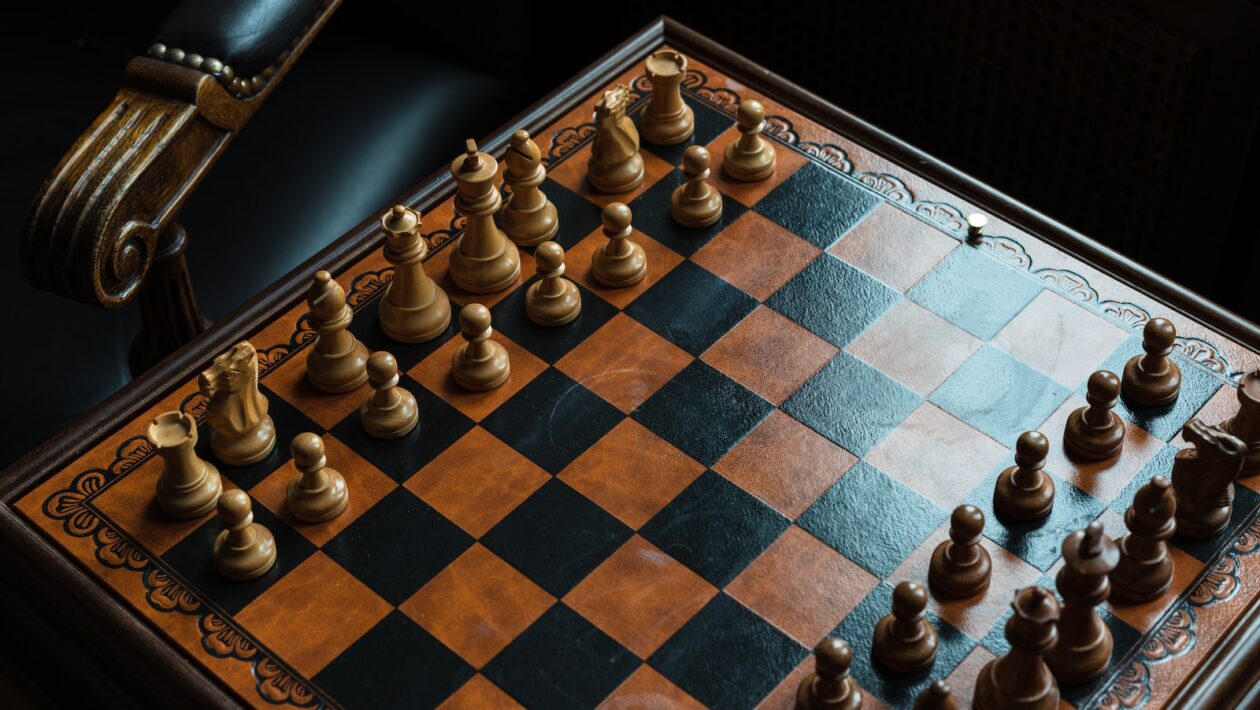 chess pieces on chess board