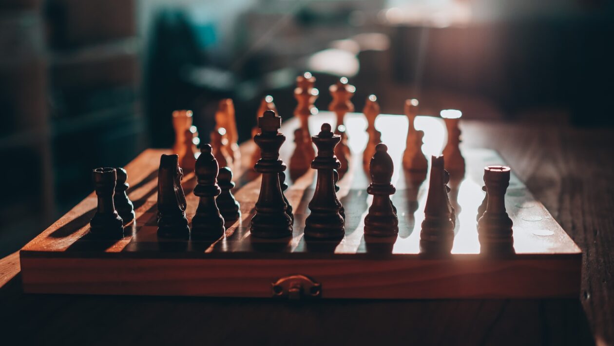 chess pieces on chess board