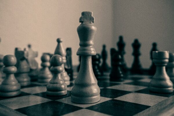 chess pieces on chess board